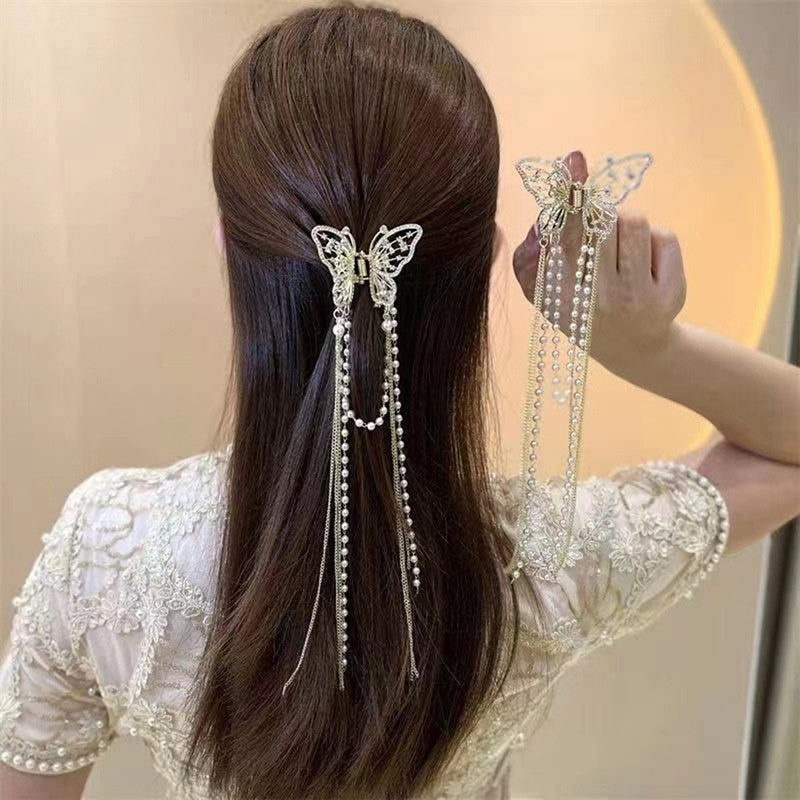 Buy 1 Get 1 Free utterfly Tassel Hair Claw Clip - Elegant Non-Slip Metal Hair Accessories for Thick or Long Hair