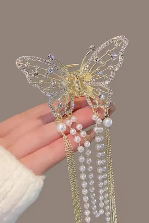 Buy 1 Get 1 Free utterfly Tassel Hair Claw Clip - Elegant Non-Slip Metal Hair Accessories for Thick or Long Hair