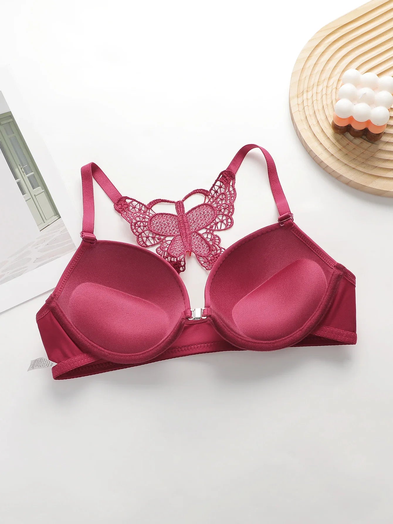 Bra and Panty Set Front Open Push Up Bra Butterfly Design