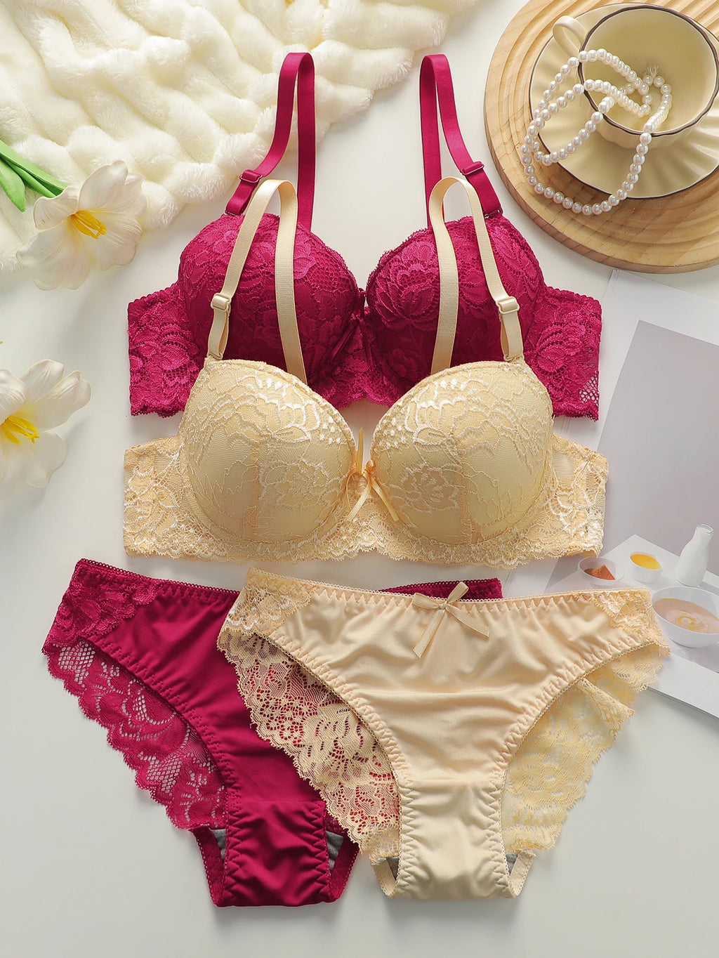 Lace Sexy Push-up Bra and Panty Set